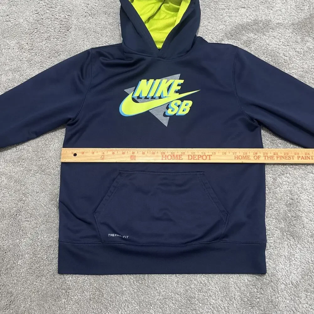 Nike SB Boy's Hoodie Size XL Blue Therma-Fit Long Sleeve Pockets Sweatshirt